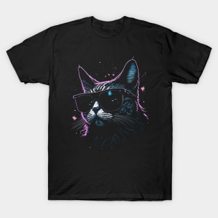 I Need More Space Cat T-Shirt with Starry Space Background T-Shirt